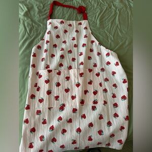 Red Cherry Heart Pattern Apron